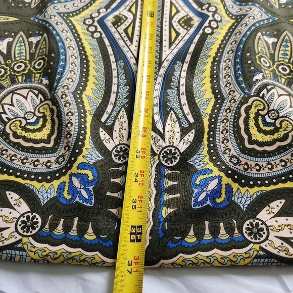 Retro Belle Sleeve Dress NY & Company Size XL Stretch Green Gogo Costume Hippy - Picture 9 of 14